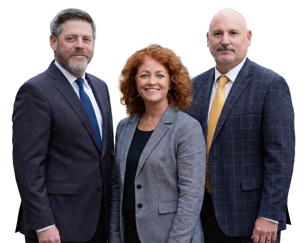 Attorneys Joshua D. Burns, Tynia McQuigg and Drew Palmer